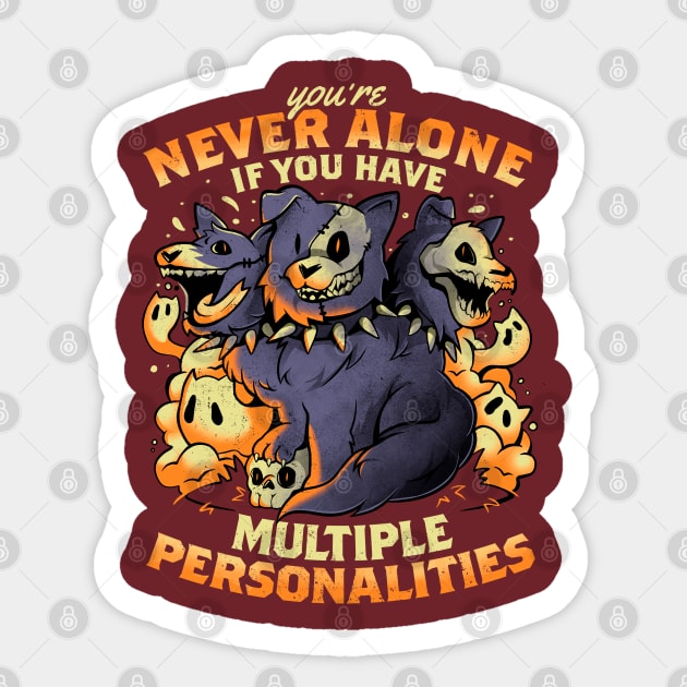 Multiple Personalities - Funny Evil Hell Dog Gift Sticker by eduely